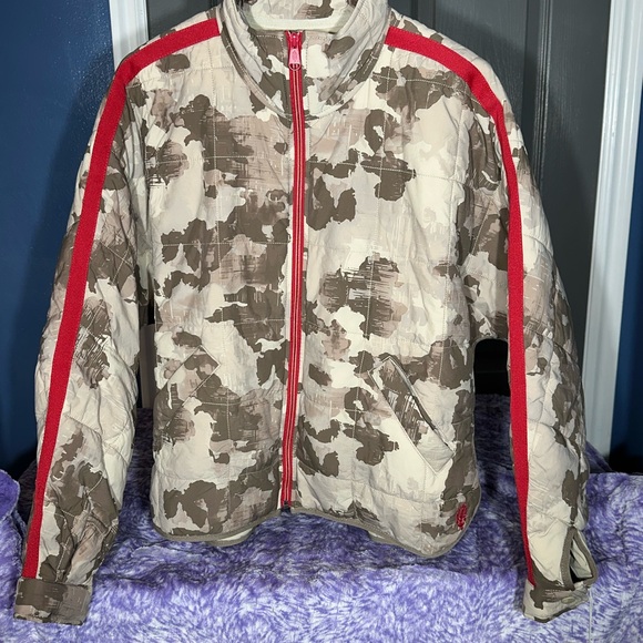 Free People Movement Pippa Printed Packable Puffer Jacket Toasted Almond S NWT - Picture 6 of 11